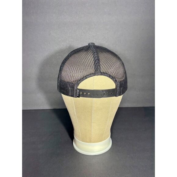 RVCA Mesh Back Trucker Hat Snapback Adjustable Black One Size Surf Skate Cap - Picture 3 of 5